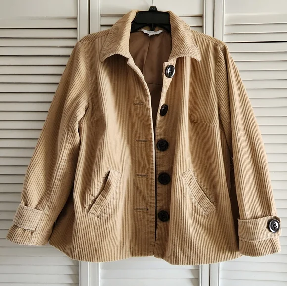Relativity Women's Tan Corduroy Jacket - Picture 4 of 16